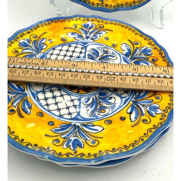 La Cadeaux Benidorm ColorfulMelamine Desert/ Bread/Butter Plate 6.5 "Set of 4 - Picture 3 of 5